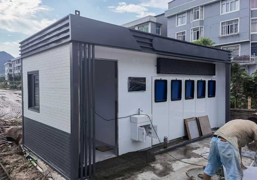 垃圾房安装现场